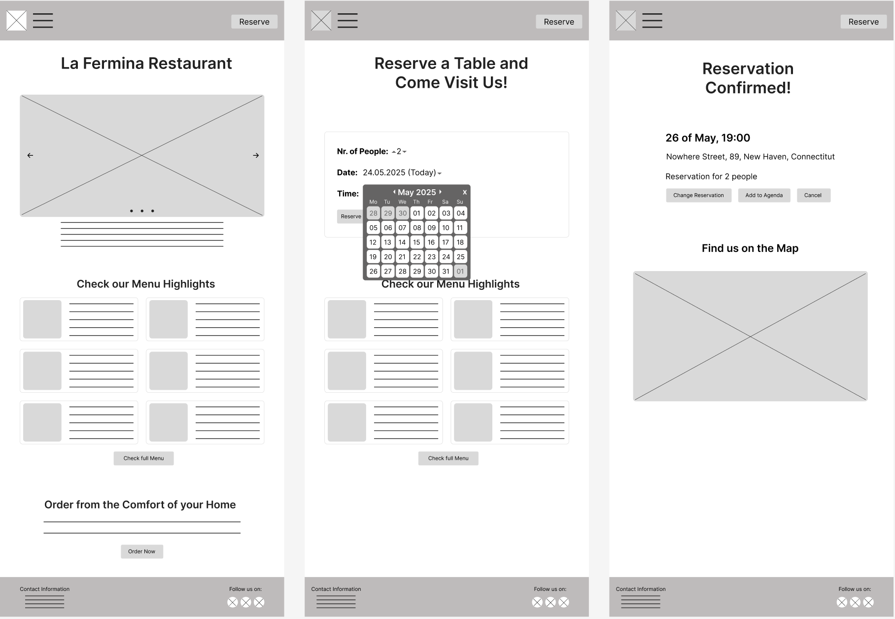 Screen before usability study